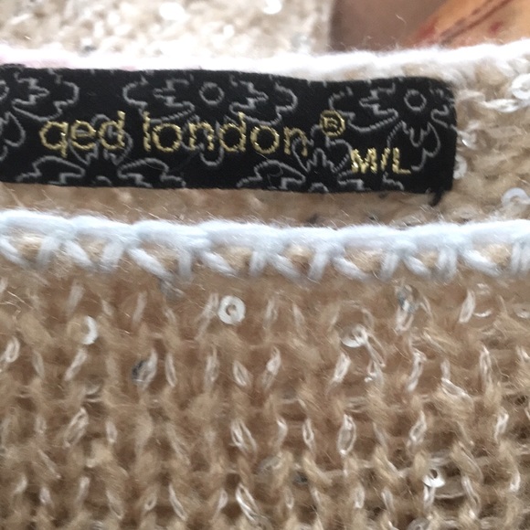 GED LONDON Studded Shoulder Sequins Sweater - M/L - Picture 8 of 10
